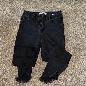 Black Distressed Women's Jeans